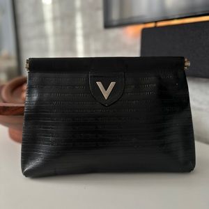 Valentino Black Leather Clutch